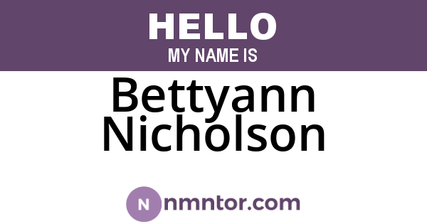 Bettyann Nicholson
