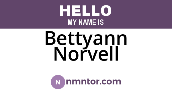 Bettyann Norvell