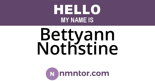 Bettyann Nothstine