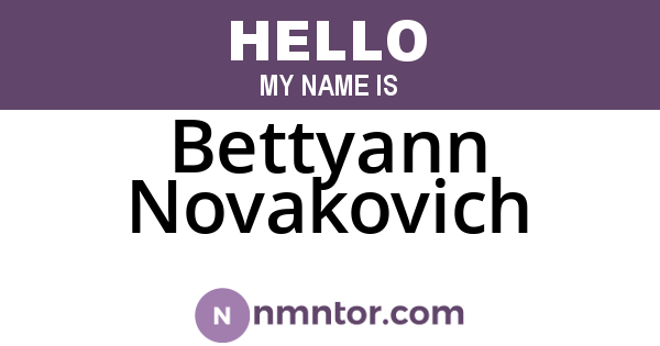 Bettyann Novakovich
