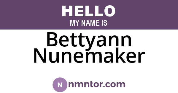 Bettyann Nunemaker