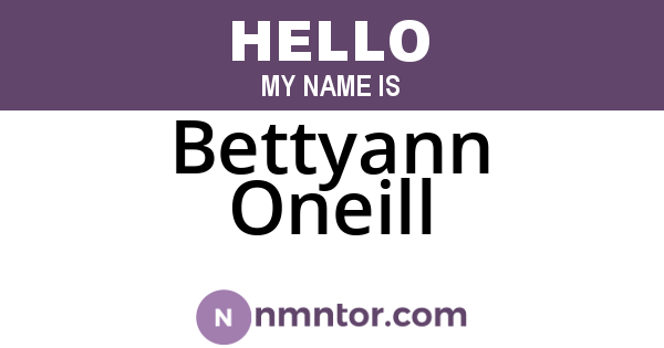 Bettyann Oneill