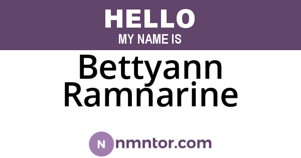 Bettyann Ramnarine