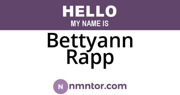 Bettyann Rapp