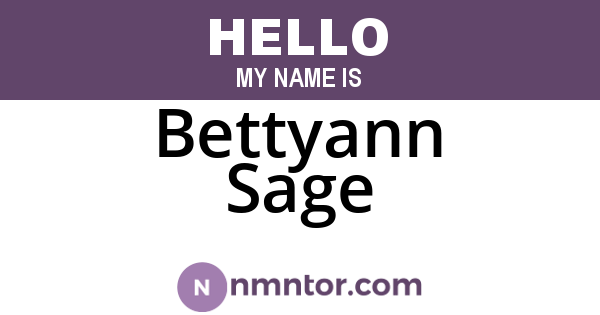 Bettyann Sage
