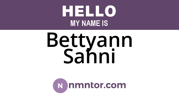 Bettyann Sahni