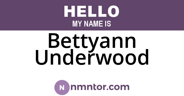 Bettyann Underwood