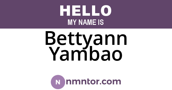 Bettyann Yambao