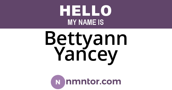 Bettyann Yancey