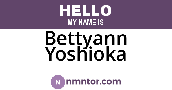 Bettyann Yoshioka