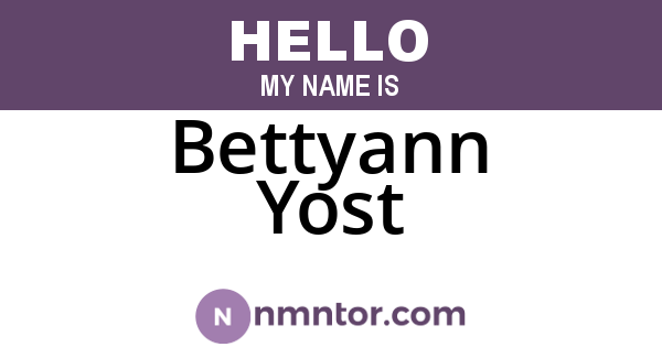 Bettyann Yost