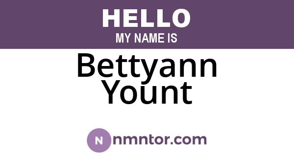 Bettyann Yount