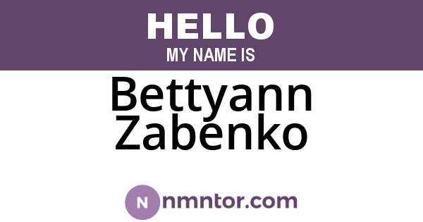 Bettyann Zabenko