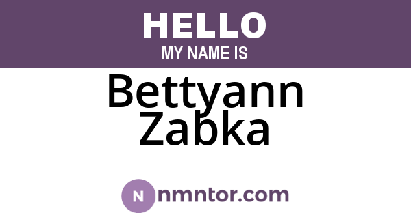 Bettyann Zabka