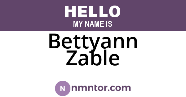 Bettyann Zable