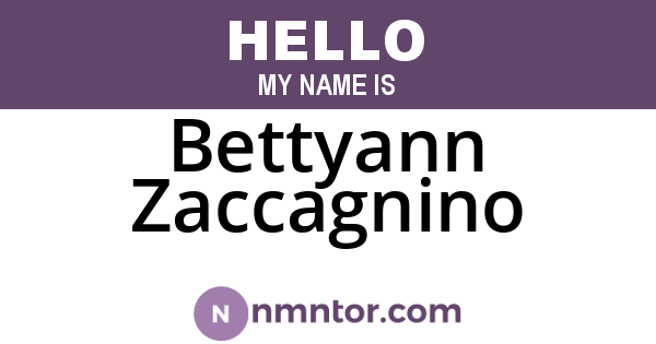 Bettyann Zaccagnino