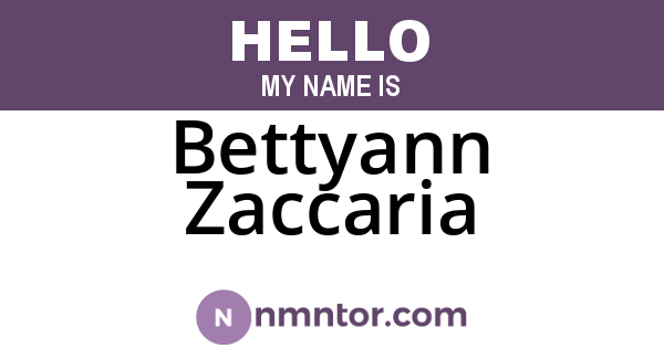 Bettyann Zaccaria