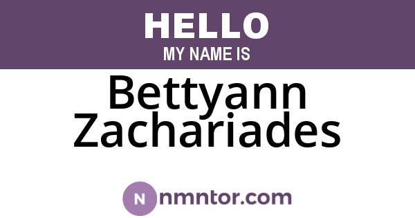 Bettyann Zachariades