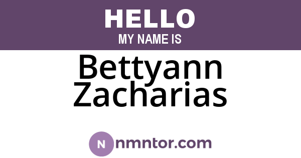 Bettyann Zacharias