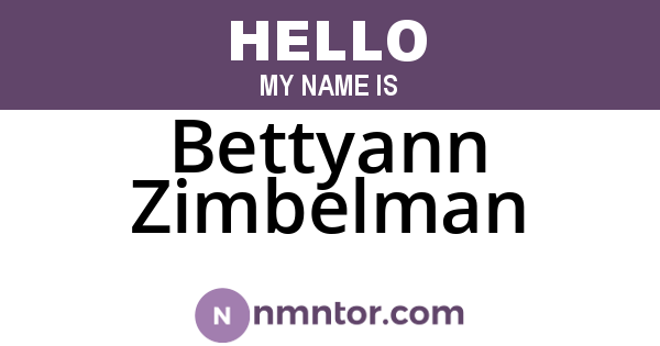 Bettyann Zimbelman