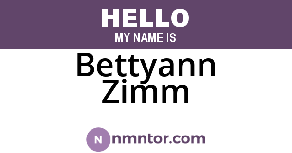 Bettyann Zimm