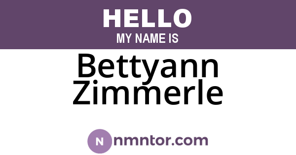 Bettyann Zimmerle