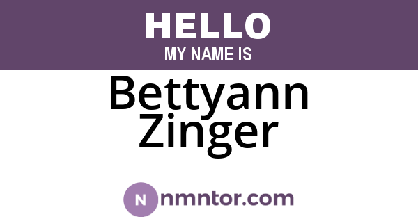 Bettyann Zinger