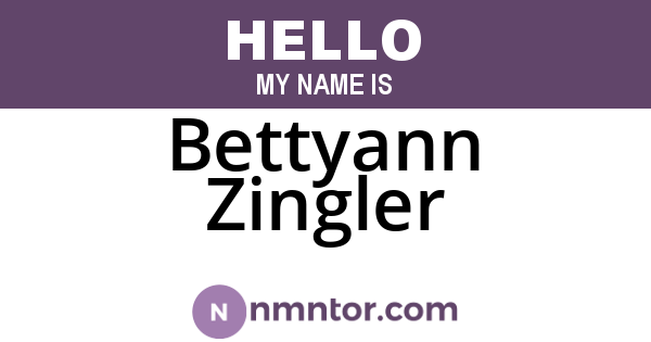 Bettyann Zingler