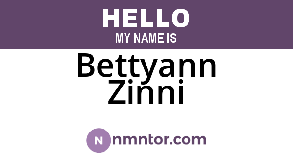 Bettyann Zinni