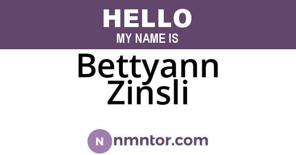 Bettyann Zinsli