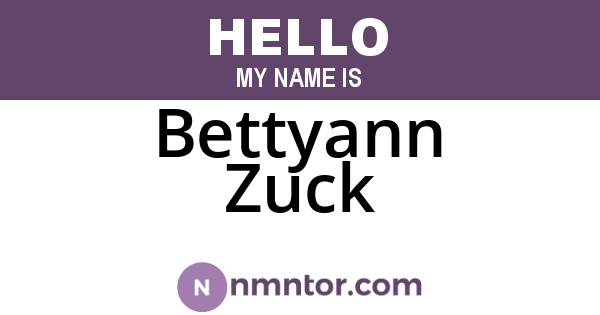 Bettyann Zuck
