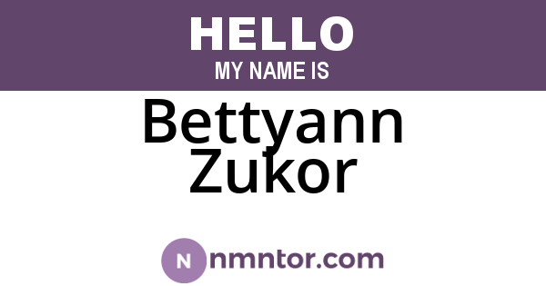 Bettyann Zukor