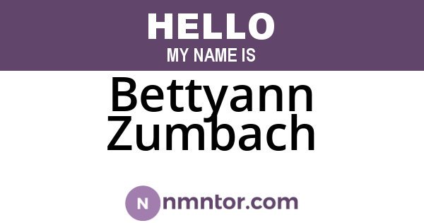 Bettyann Zumbach