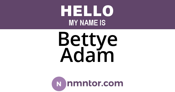 Bettye Adam