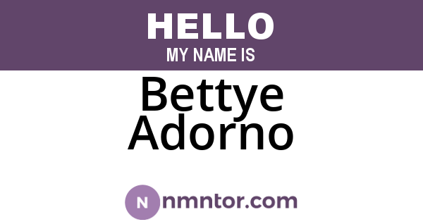 Bettye Adorno