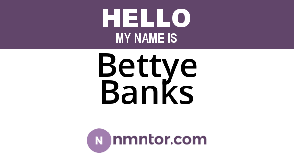 Bettye Banks