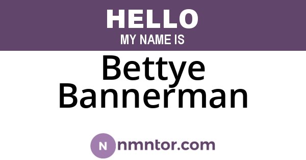 Bettye Bannerman