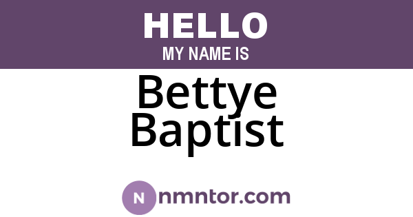 Bettye Baptist