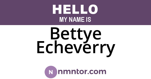 Bettye Echeverry