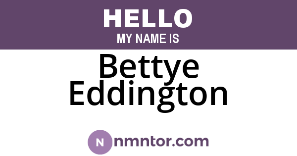 Bettye Eddington