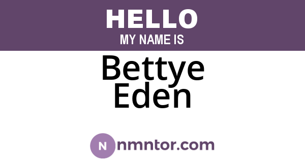 Bettye Eden