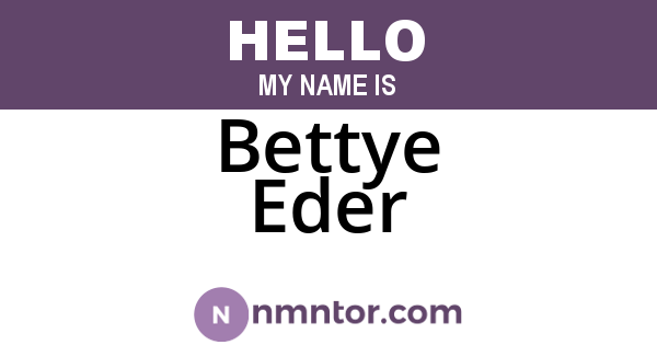 Bettye Eder