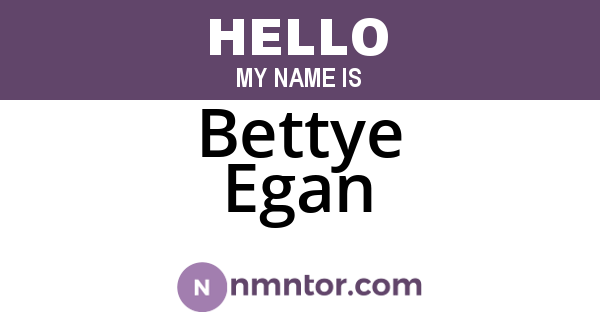 Bettye Egan