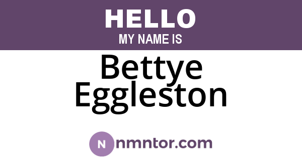 Bettye Eggleston