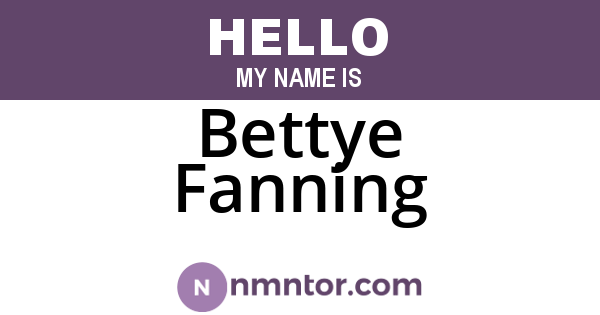 Bettye Fanning