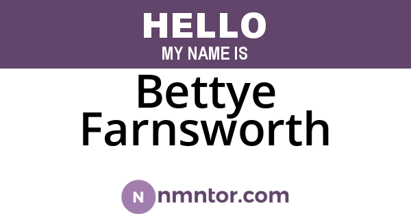 Bettye Farnsworth