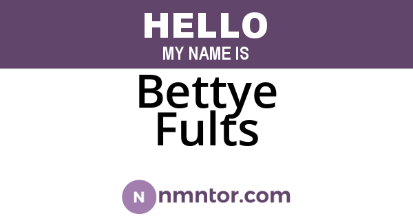 Bettye Fults