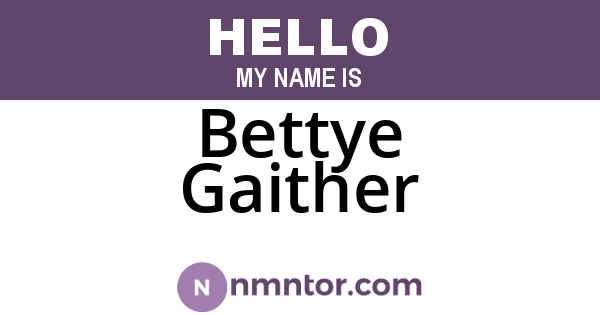 Bettye Gaither