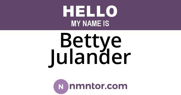 Bettye Julander