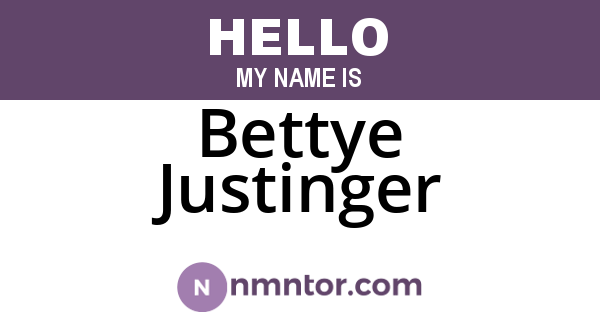 Bettye Justinger